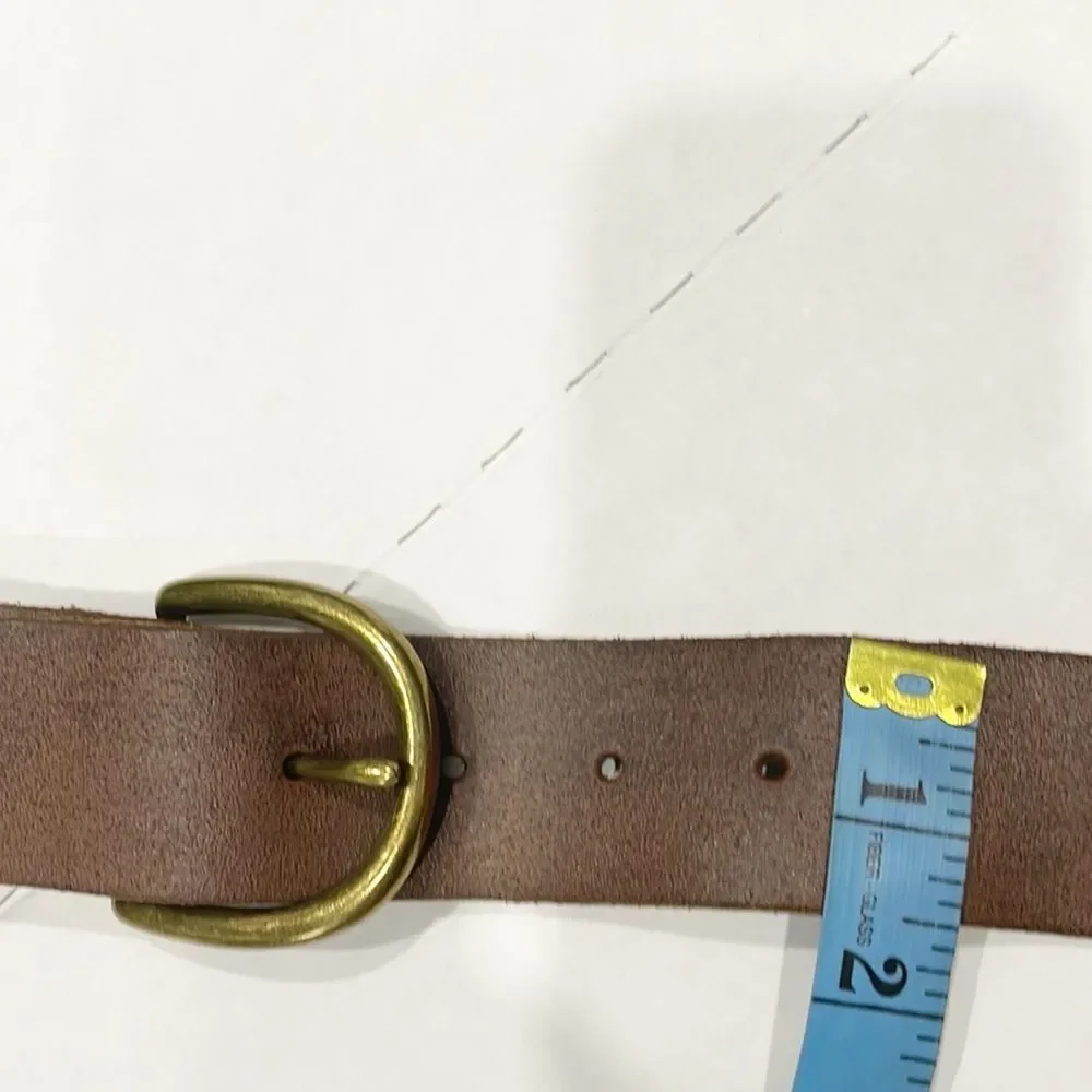 Vintage Joe’s Jeans Mens Genuine Leather Belt Sz Lg Two‎ Buckle Studded Handmade
